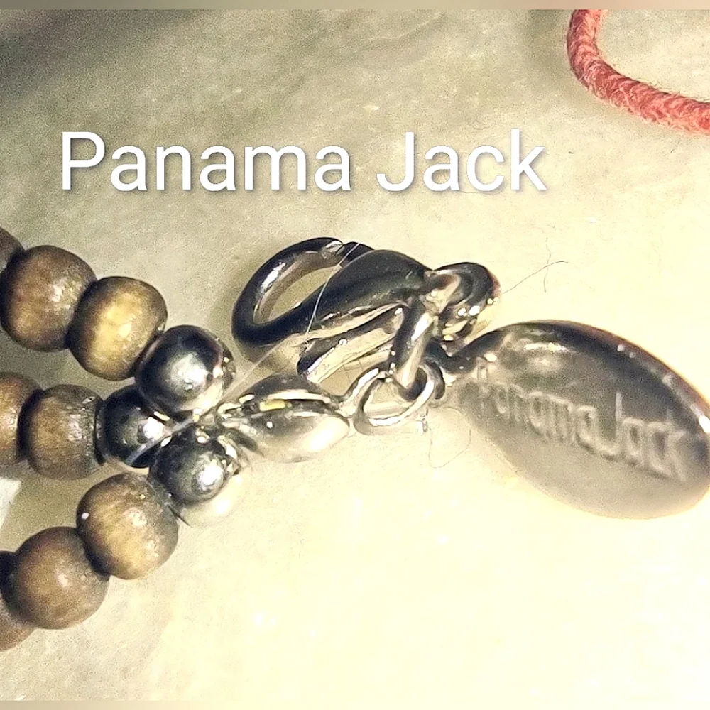 Tri-strand Black Beaded Wooden Beads Antique Gold Bracelet Elephant Charm